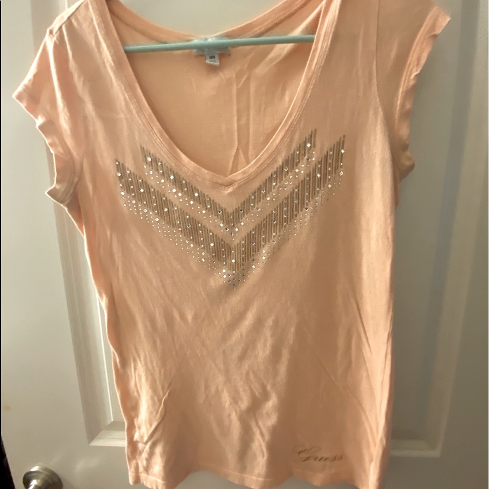 Guess Tee with Rhinestones